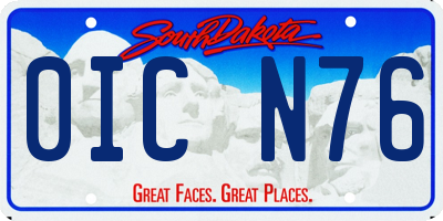 SD license plate 0ICN76