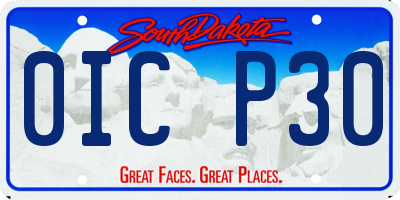 SD license plate 0ICP30