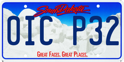 SD license plate 0ICP32