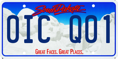 SD license plate 0ICQ01