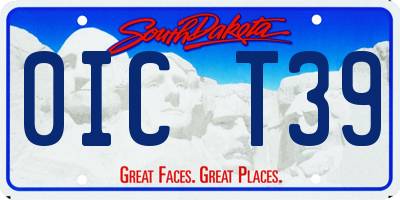 SD license plate 0ICT39