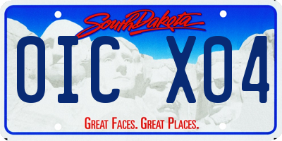 SD license plate 0ICX04