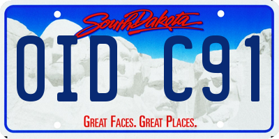 SD license plate 0IDC91