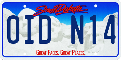 SD license plate 0IDN14
