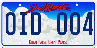 SD license plate 0IDO04
