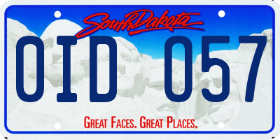 SD license plate 0IDO57