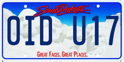 SD license plate 0IDU17