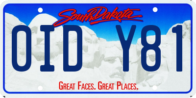 SD license plate 0IDY81