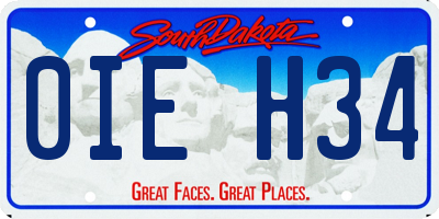 SD license plate 0IEH34