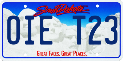 SD license plate 0IET23
