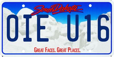 SD license plate 0IEU16