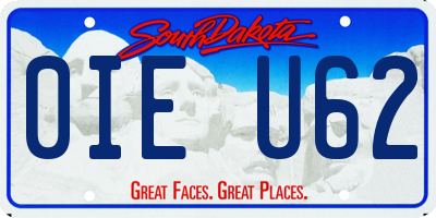 SD license plate 0IEU62