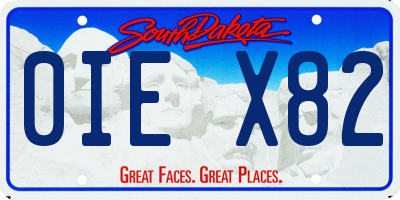 SD license plate 0IEX82
