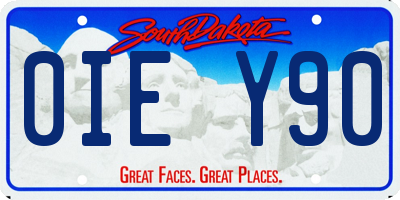 SD license plate 0IEY90