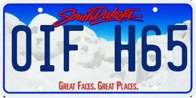 SD license plate 0IFH65