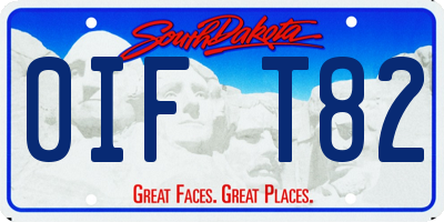 SD license plate 0IFT82
