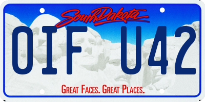 SD license plate 0IFU42