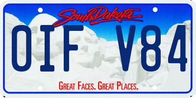 SD license plate 0IFV84