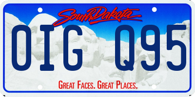 SD license plate 0IGQ95
