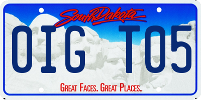 SD license plate 0IGT05