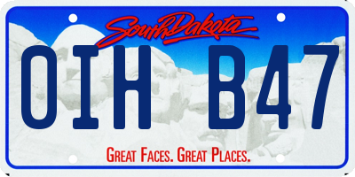 SD license plate 0IHB47