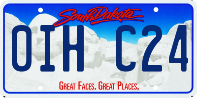 SD license plate 0IHC24
