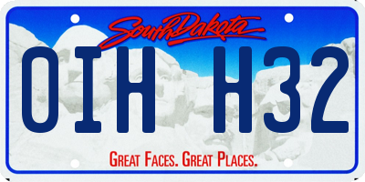 SD license plate 0IHH32
