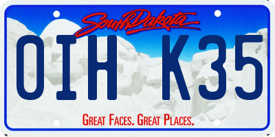 SD license plate 0IHK35