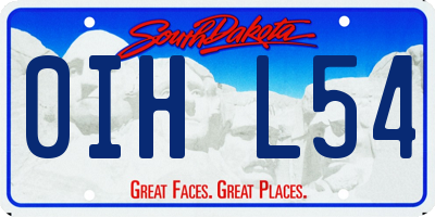 SD license plate 0IHL54