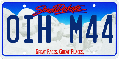 SD license plate 0IHM44