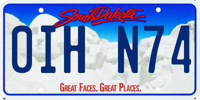 SD license plate 0IHN74