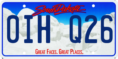 SD license plate 0IHQ26