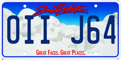SD license plate 0IIJ64