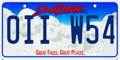SD license plate 0IIW54