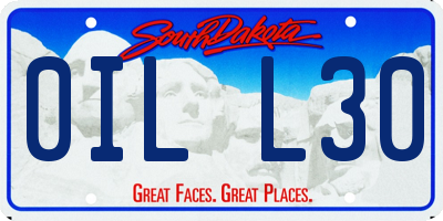 SD license plate 0ILL30