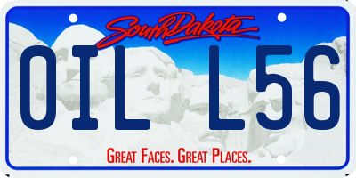 SD license plate 0ILL56