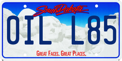 SD license plate 0ILL85