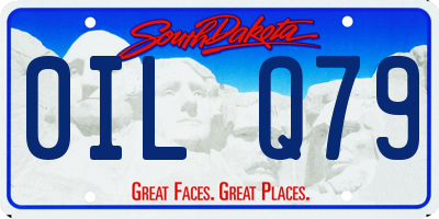 SD license plate 0ILQ79