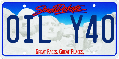 SD license plate 0ILY40