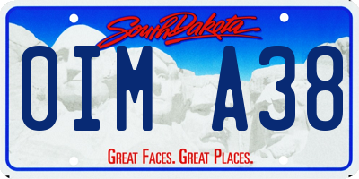 SD license plate 0IMA38