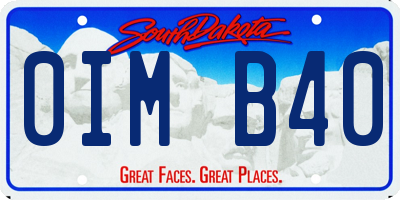 SD license plate 0IMB40