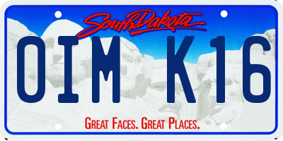 SD license plate 0IMK16