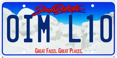 SD license plate 0IML10