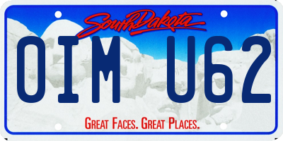SD license plate 0IMU62
