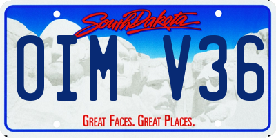 SD license plate 0IMV36