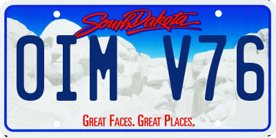 SD license plate 0IMV76