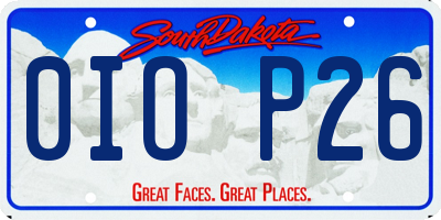 SD license plate 0IOP26