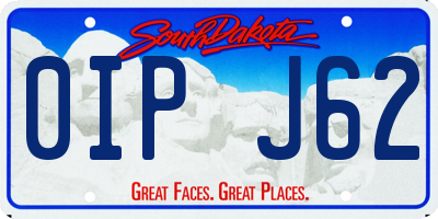 SD license plate 0IPJ62