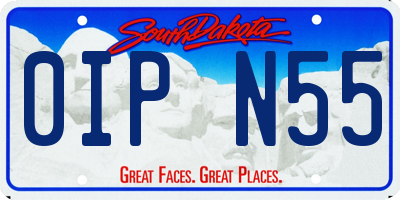 SD license plate 0IPN55