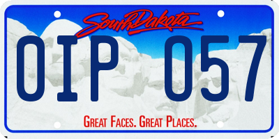 SD license plate 0IPO57
